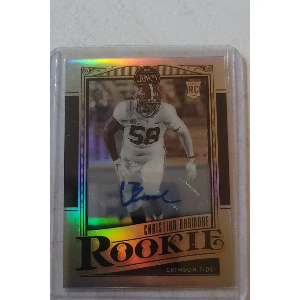 2021 Panini Legacy - Rookies Christian Barmore #187 Premium Penmanship Silver